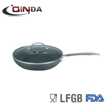 Hard anodized frying pan / fry pan with lid